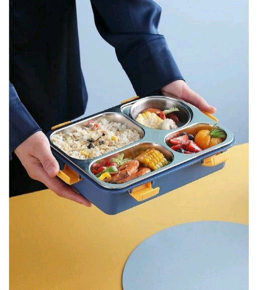 No Spill Bento Leakproof Lunch Box: 4 Compartments