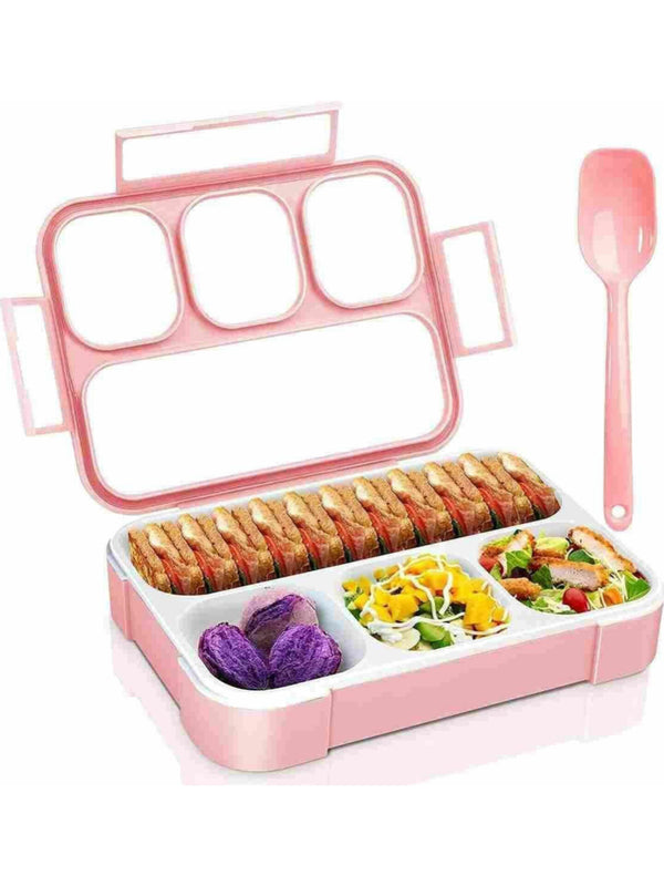 No Spill Bento Leakproof Lunch Box: 4 Compartments
