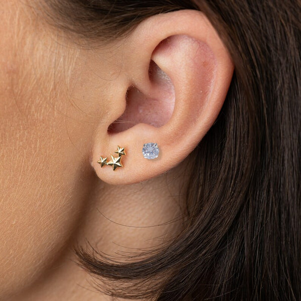 Stars & Rhinestones Stud Earrings Set