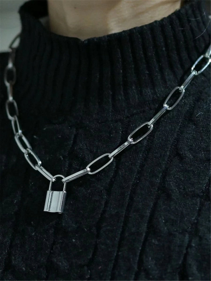 1pc Men Lock Chain Necklace - Bling Little Thing