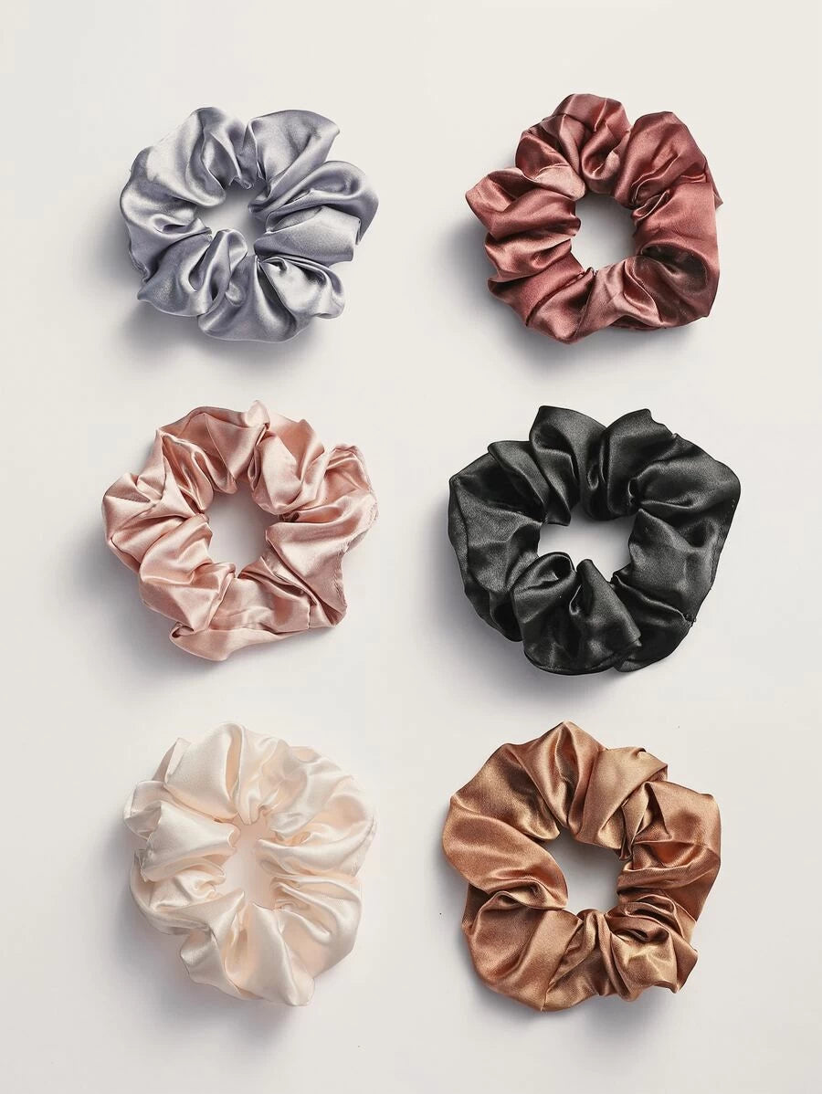 6pcs Solid Scrunchie - Bling Little Thing