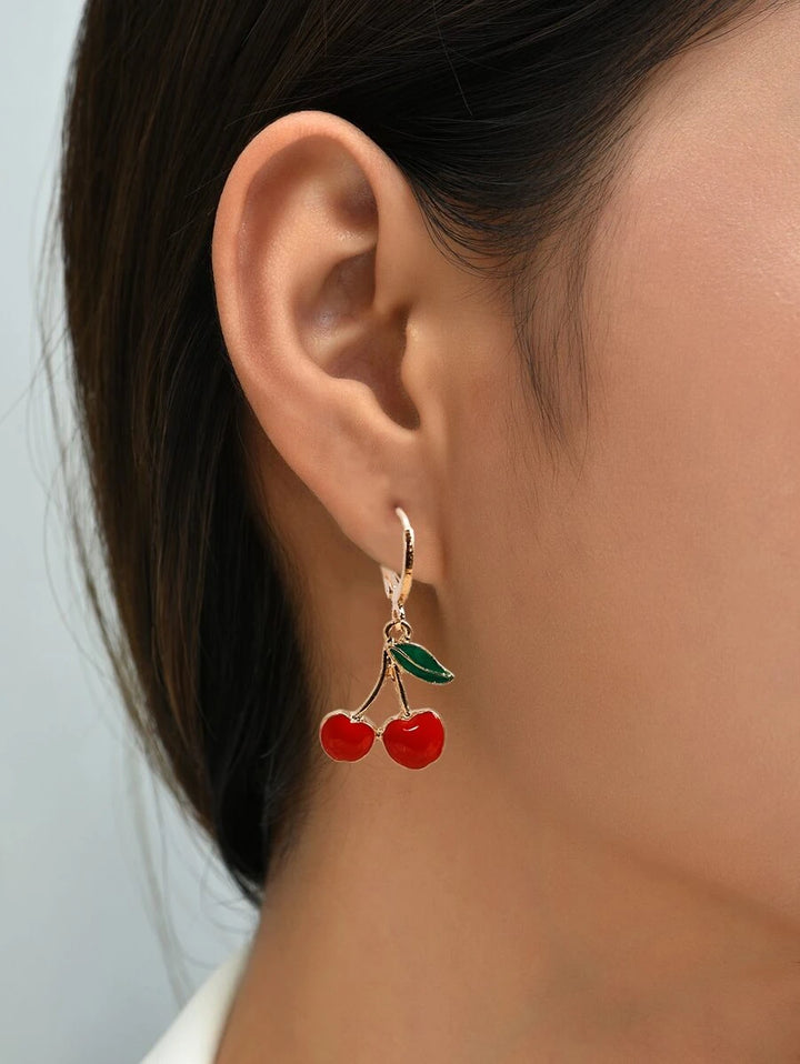 Cherry Huggie Earrings - Bling Little Thing