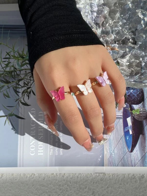Resin Butterfly Ring
