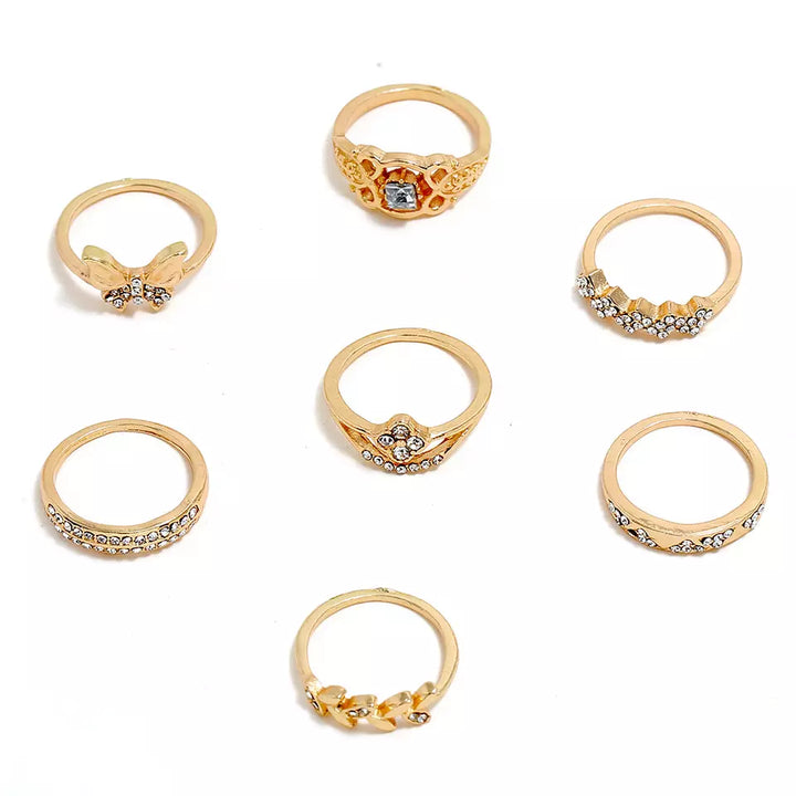 7 Butterfly Embellished Rings - Bling Little Thing