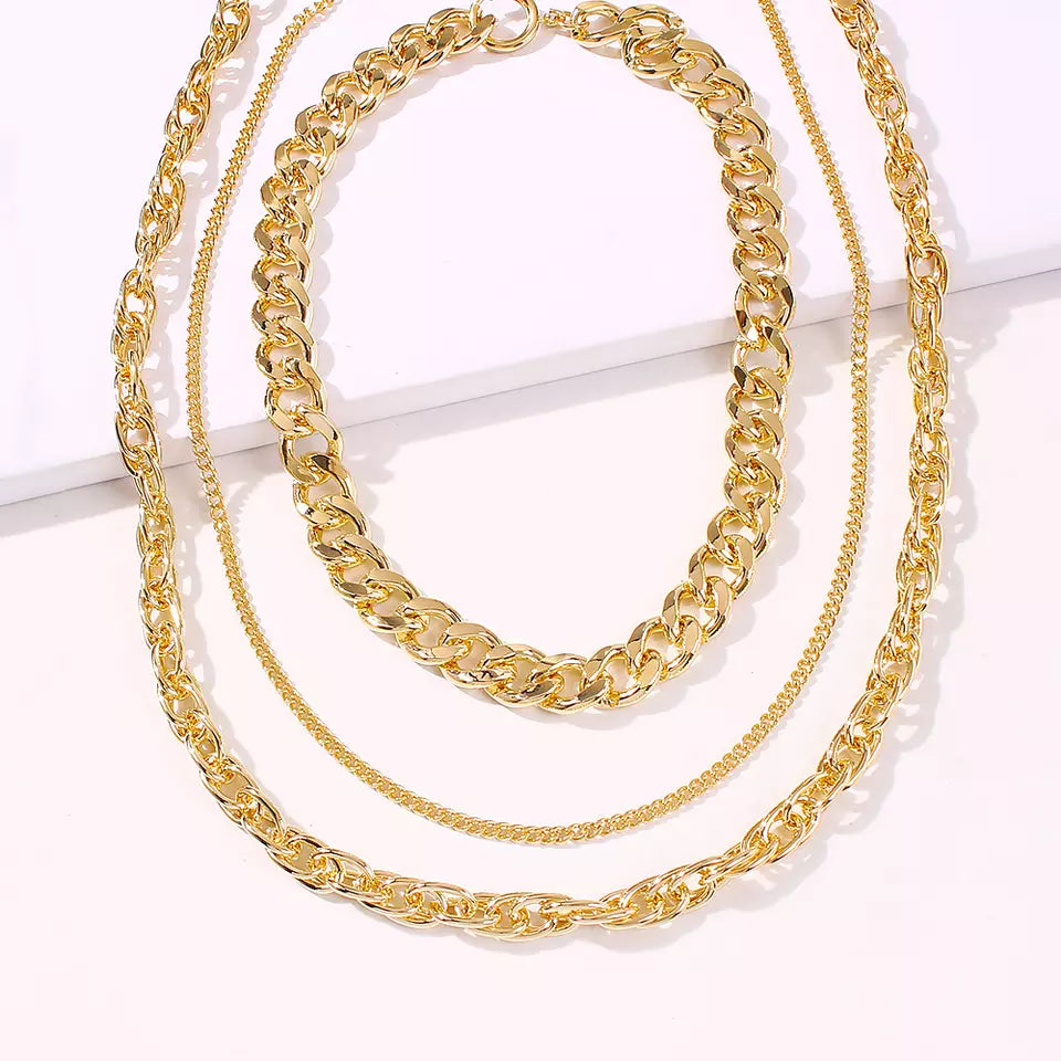 Boss Babe Multilayered Chain Necklace (Non-tarnish) - Bling Little Thing