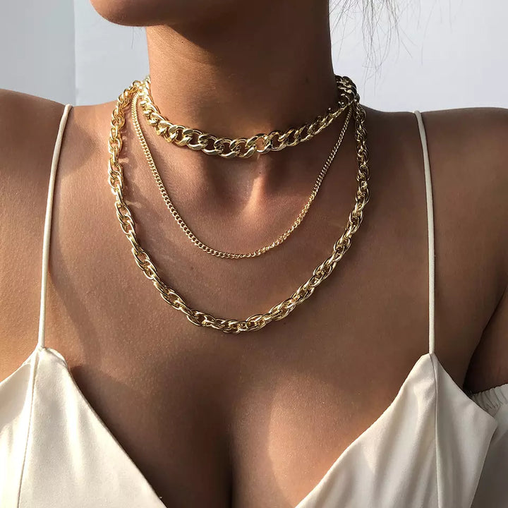 Boss Babe Multilayered Chain Necklace (Non-tarnish) - Bling Little Thing