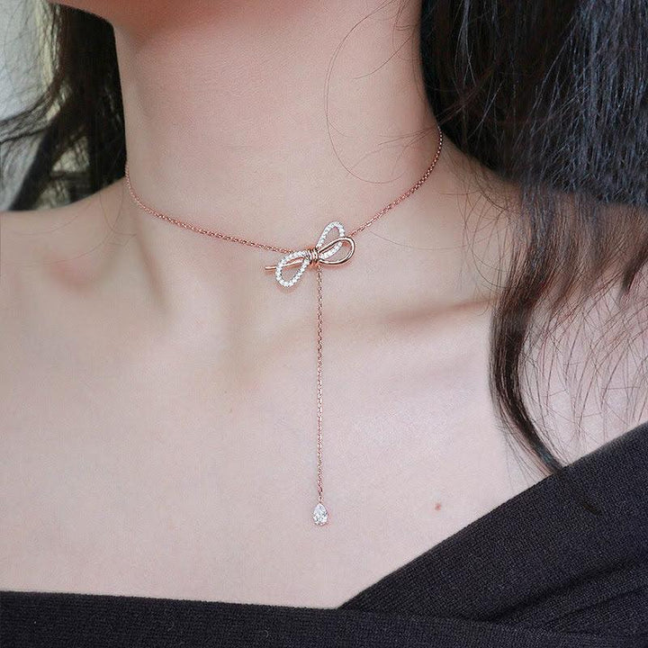 Bow Elegance Dainty Necklace - Bling Little Thing