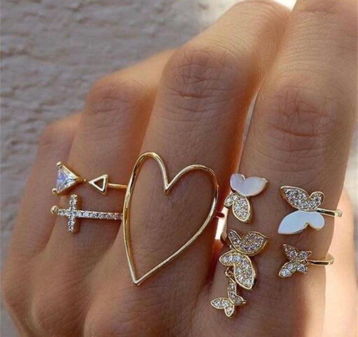 Butterfly Hearts Rings - Bling Little Thing