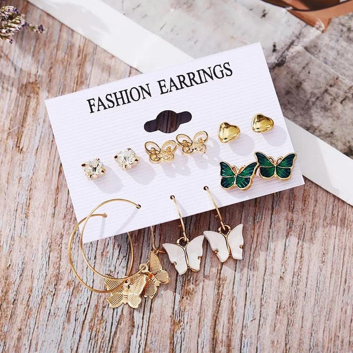 Butterfly Town 6pairs Earrings - Bling Little Thing