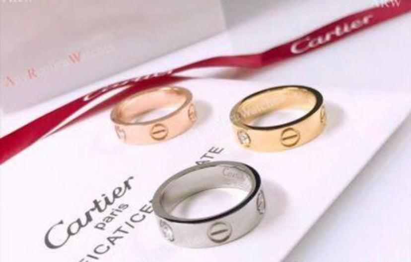 Cartier Love Band Finger Ring (Size: 17) - Bling Little Thing