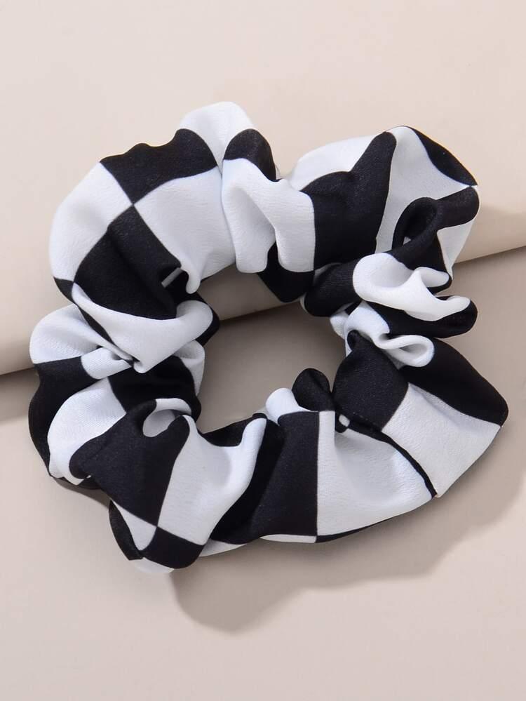 Chess Checkered Scrunchie (Black and White) - Bling Little Thing