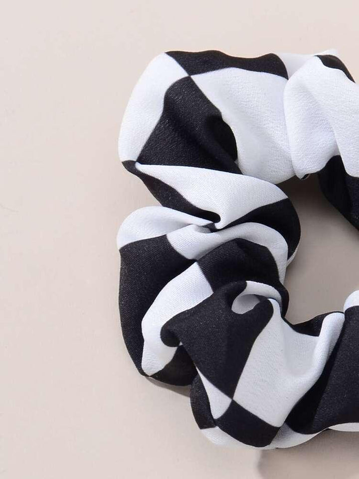 Chess Checkered Scrunchie (Black and White) - Bling Little Thing