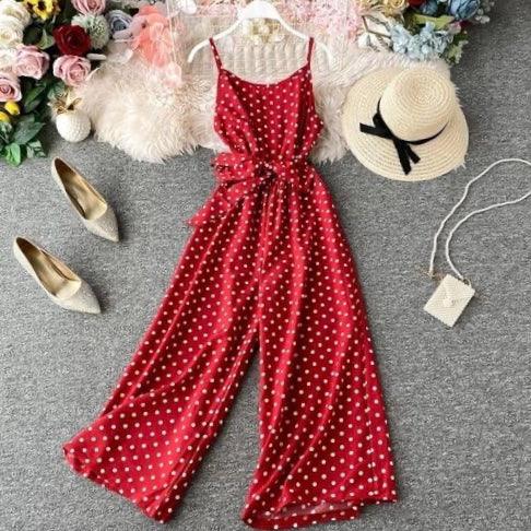 Comfy Partywear Polka Dot Jumpsuit - Bling Little Thing