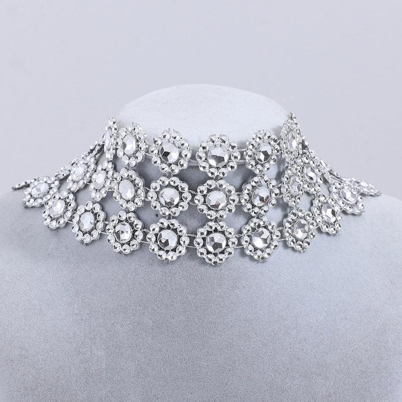 Concave Diamond Collar Choker Necklace - Bling Little Thing
