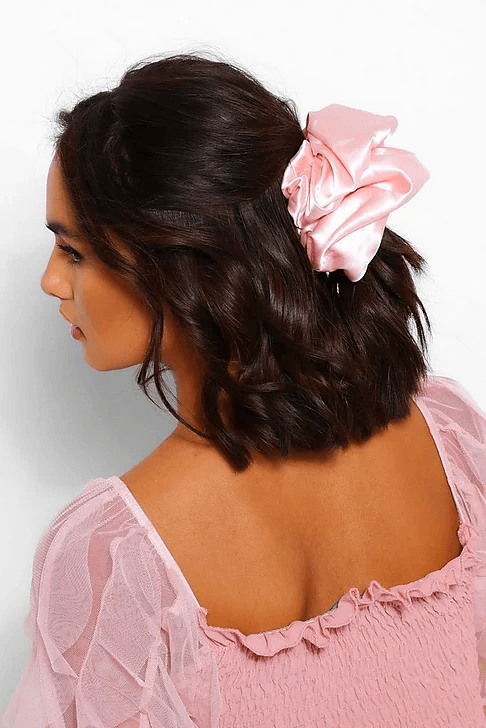 COTTON CANDY OVERSIZED SILK SATIN SCRUNCHIE - Bling Little Thing