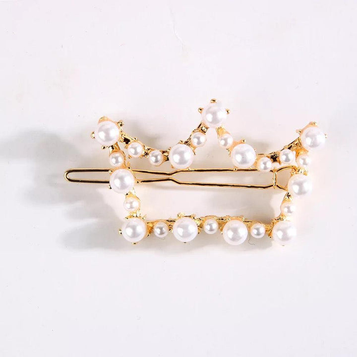 Crown Pearl Metal Hairclip - Bling Little Thing