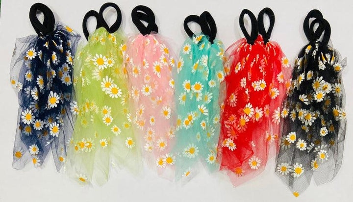 Daisy Organza Scarf Hairties - Bling Little Thing