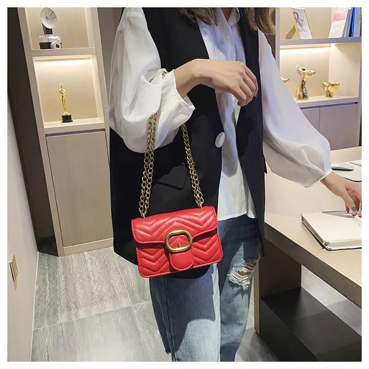 Elegance In A Sling Bag (Red) - Bling Little Thing