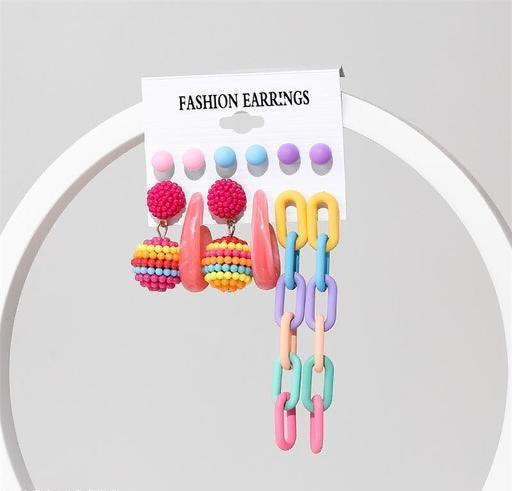 Exaggerated Acrylic Earrings Set - Bling Little Thing