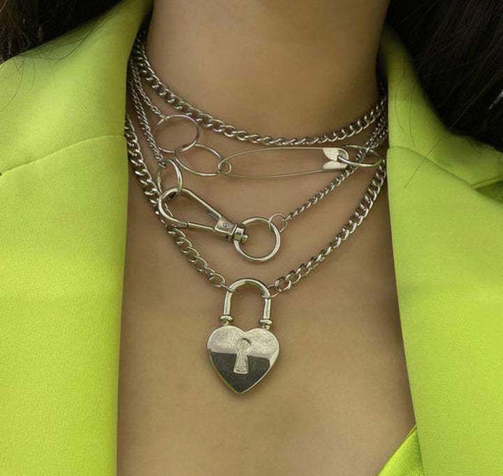 EXTRAAA HEART MULTILAYERED NECKLACE - Bling Little Thing