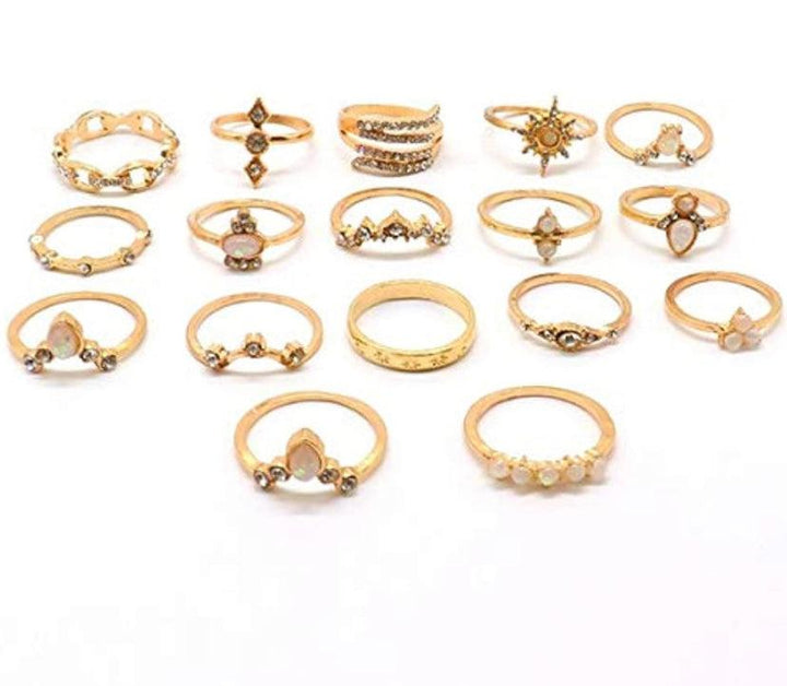 Extraaa Statement Rings Set (Set of 17) - Bling Little Thing