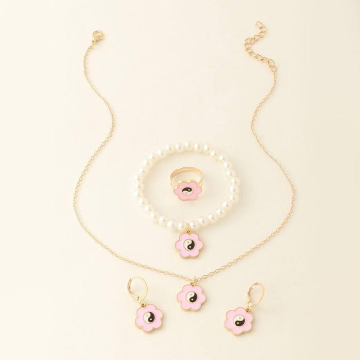 Flower Yin Yang Jewellery Set - Bling Little Thing