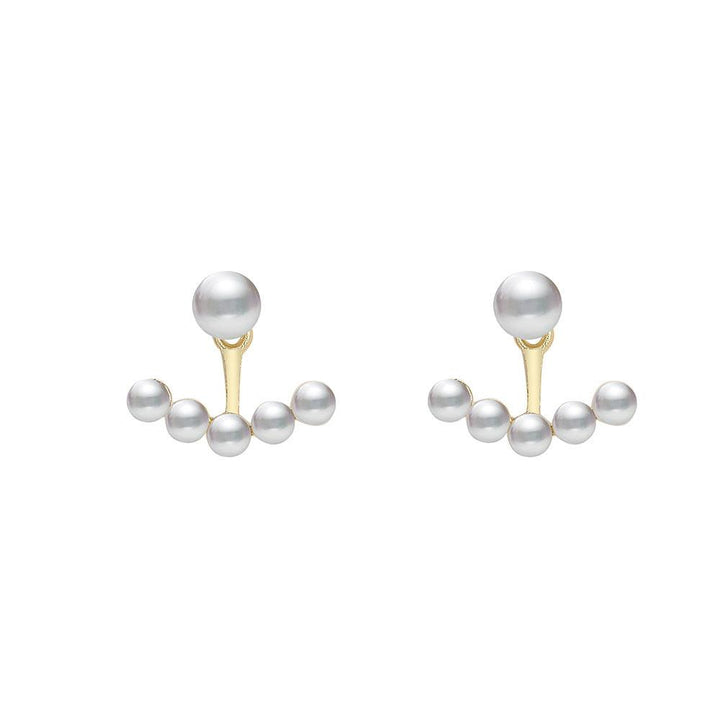 French Arc Pearl Back Earrings - Bling Little Thing