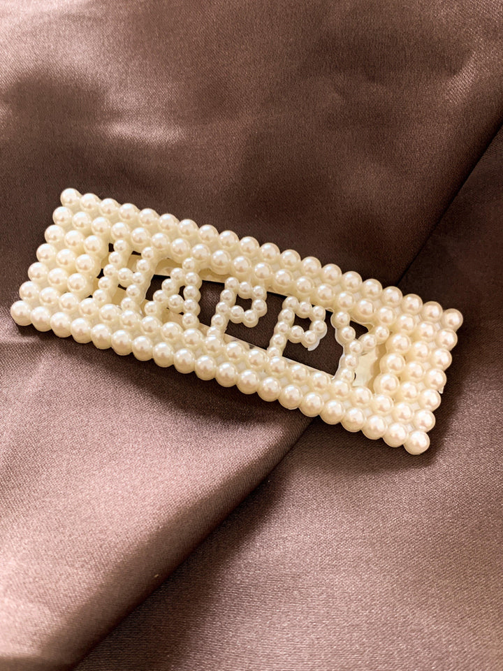 HAPPY Pearl Lettered Tic Tac Hair Clip - Bling Little Thing
