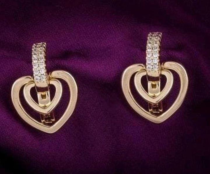 Hearts AD Studded Earrings - Bling Little Thing
