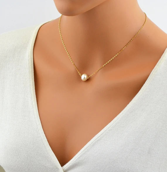 Pearl Minimal Necklace - Bling Little Thing