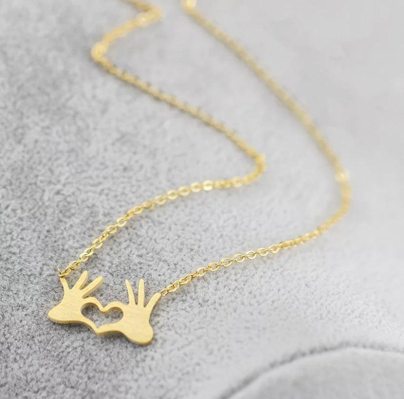 In Love Pendant Dainty Chain Necklace - Bling Little Thing