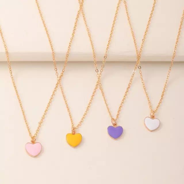 Isabella Heart Pendant Dainty Chain Necklace - Bling Little Thing