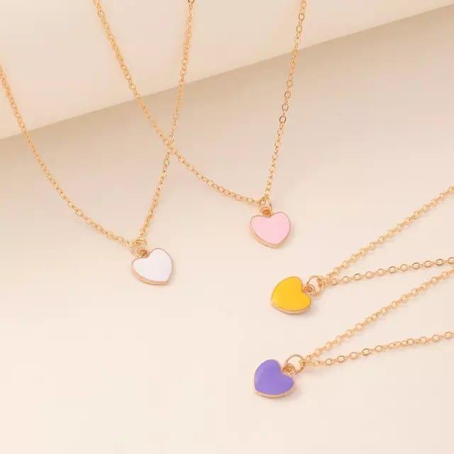 Isabella Heart Pendant Dainty Chain Necklace - Bling Little Thing