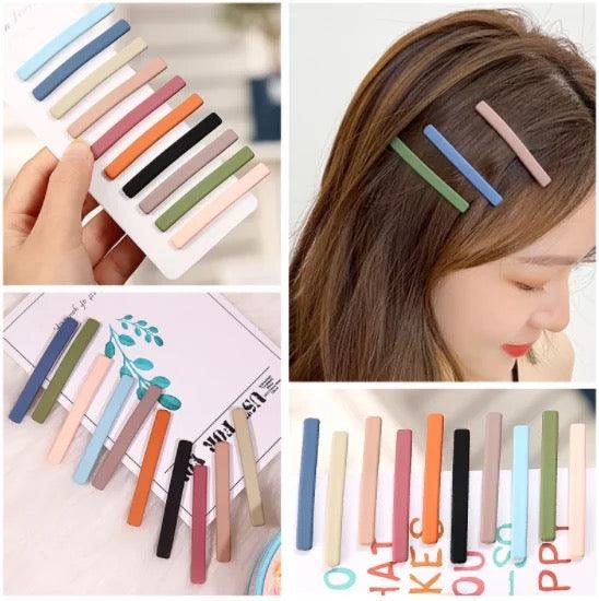 Korean Candy Color Frosted Hair Clips - Bling Little Thing