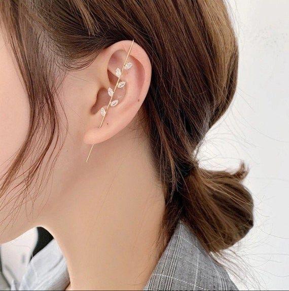 LEAF EARCUFF CLIMBER EARRING - Bling Little Thing