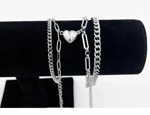 Magnetic Heart Couple/ Best Friends Bracelets Set of 2 - Bling Little Thing