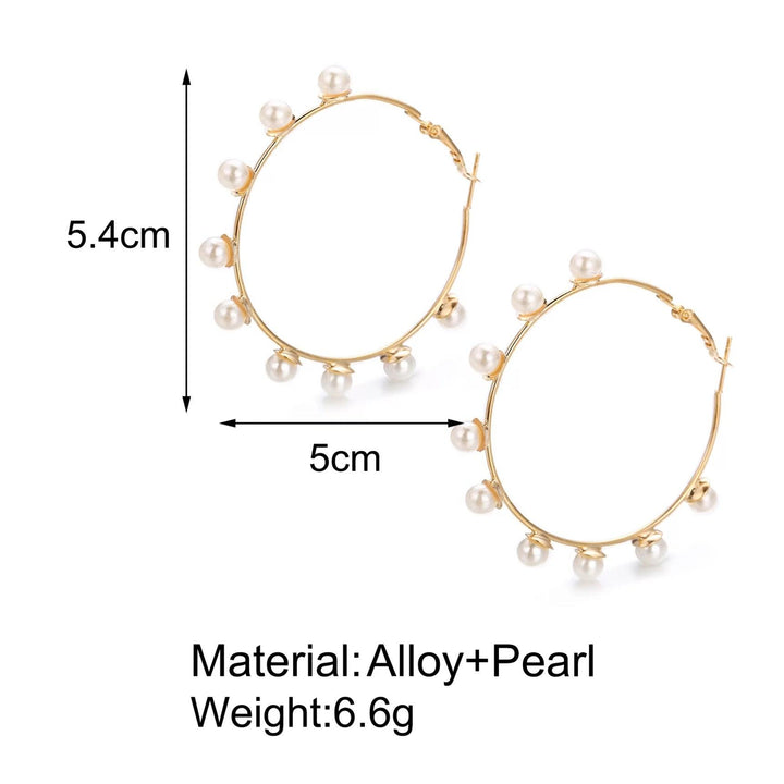 MiLady Delicate Pearl Hoop Earrings - Bling Little Thing