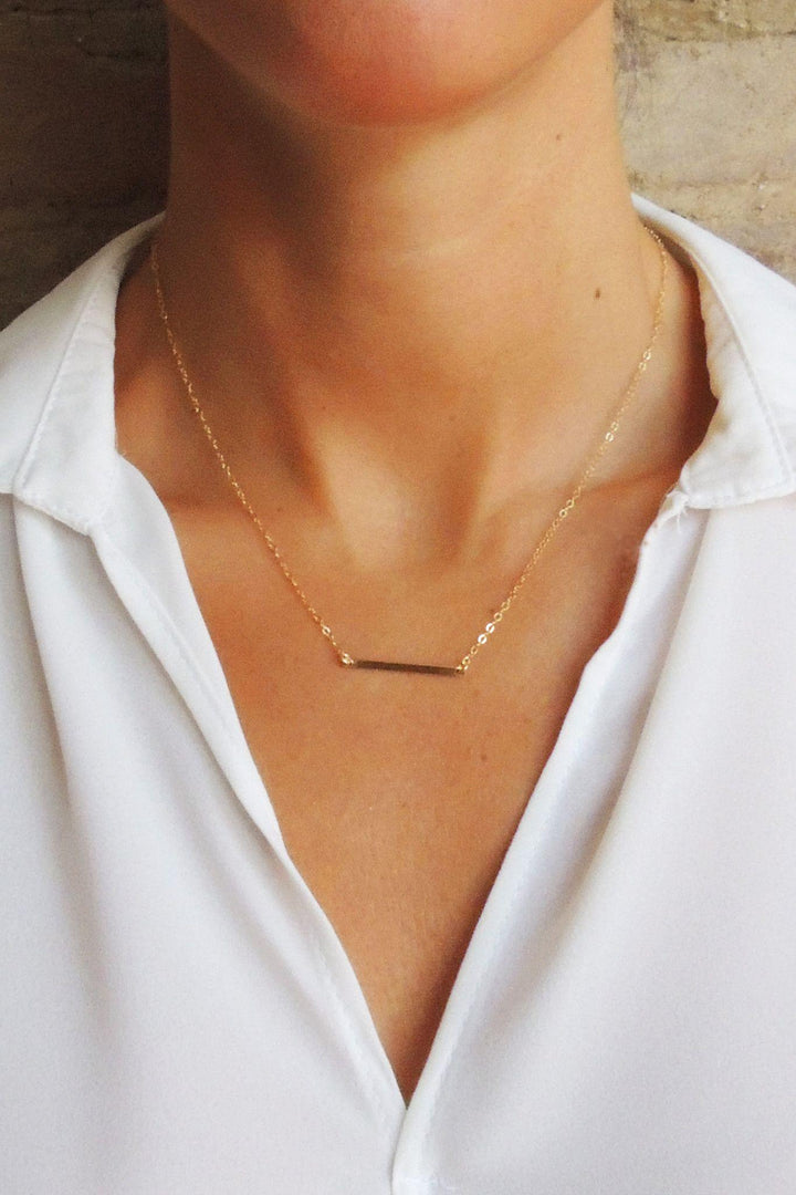 Minimal Bar Necklace - Bling Little Thing