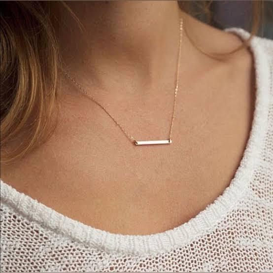Minimal Bar Necklace - Bling Little Thing