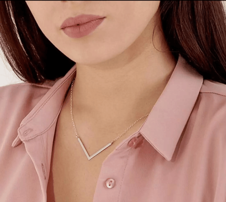 Minimalist V-Link Necklace - Bling Little Thing