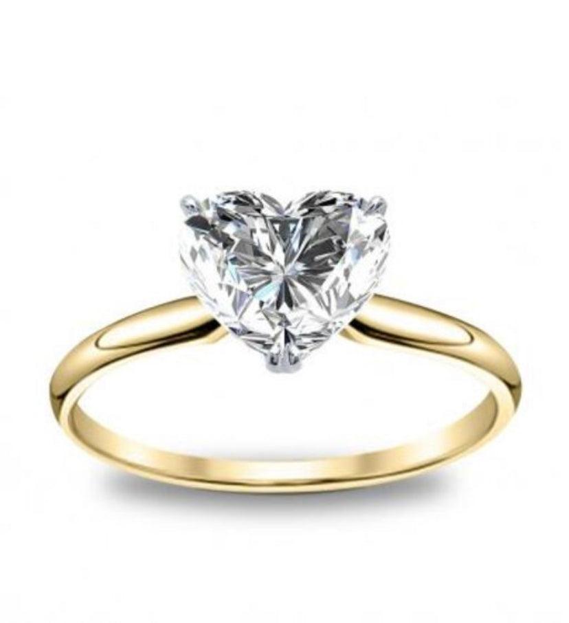 Paris American Diamond Gold Plated Ring - Bling Little Thing