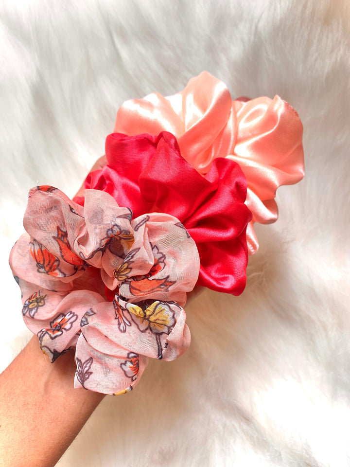 Peachiness Scrunchies bundle (set of 3) - Bling Little Thing