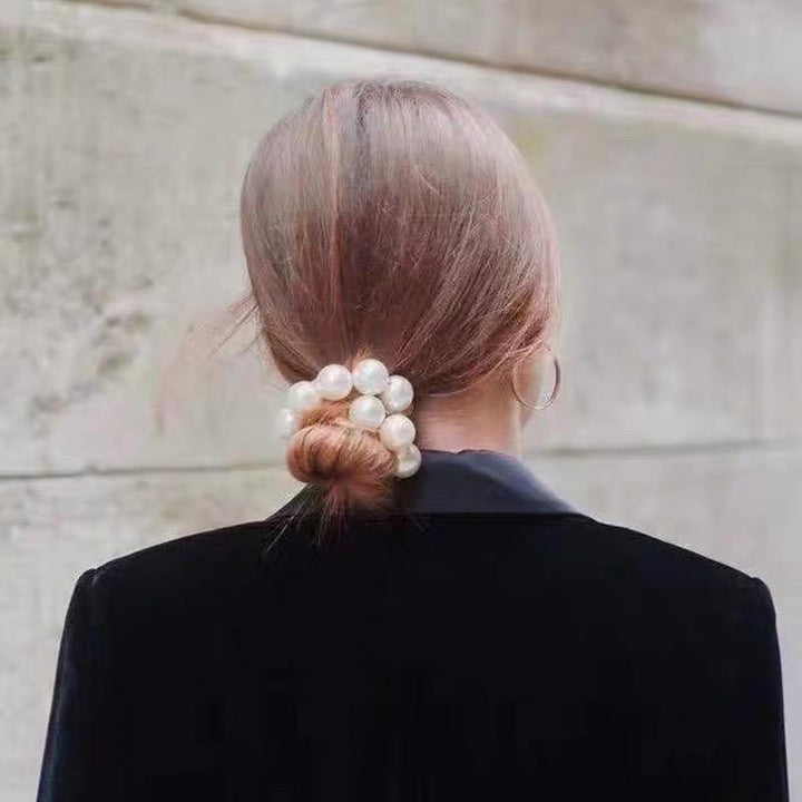 Pearl Hair Tie Elegant Scrunchie - Bling Little Thing