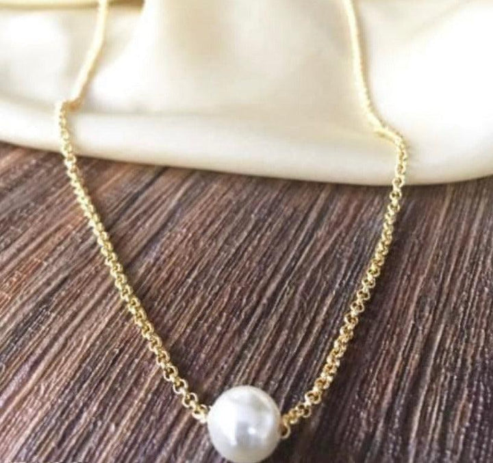 Minimal Pearl Chain Necklace - Bling Little Thing