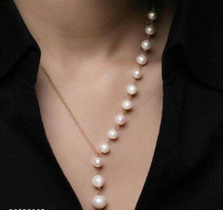 Pretty Please Pearl Dangling Necklace - Bling Little Thing