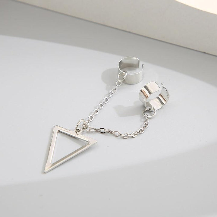 Retro Triangle Alloy Plating No Inlaid Earcuff No Piercing Earrings - Bling Little Thing