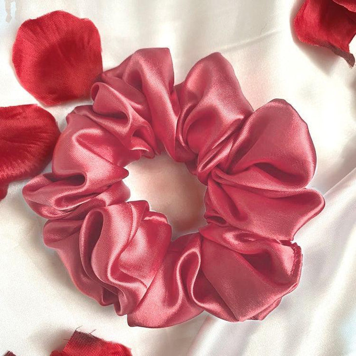 Rose Luxury Silky Satin Scrunchie - Bling Little Thing