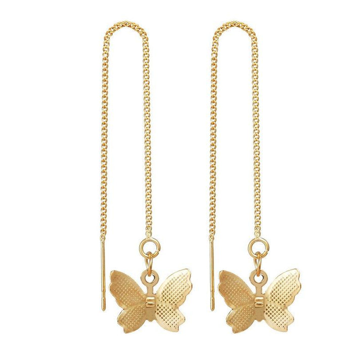 Simple Style Geometric Butterfly Metal Plating Earrings - Bling Little Thing