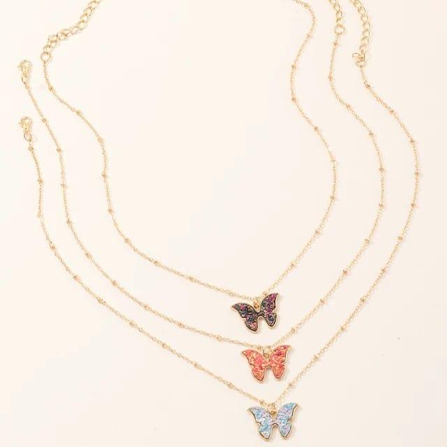 Sparkling Butterfly Necklace - Bling Little Thing