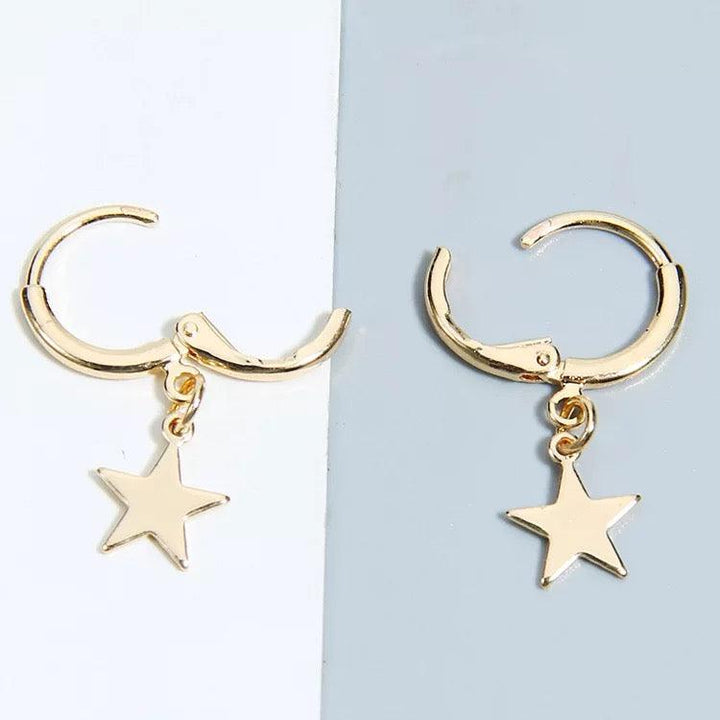 Star & Moon Huggie Earrings Combo (Set of 2) - Bling Little Thing